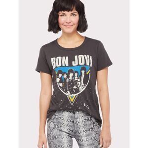 Gray Chaser Bon Jovi Graphic Crewneck Short Sleeve T-Shirt (NWT)